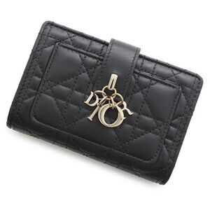 Christian Dior My Dittany Bifold Wallet Lambskin Black